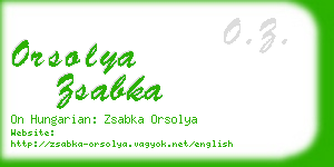 orsolya zsabka business card